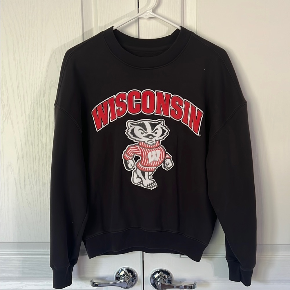Hollister Black and Red Collegiate Sweatshirt NWOT